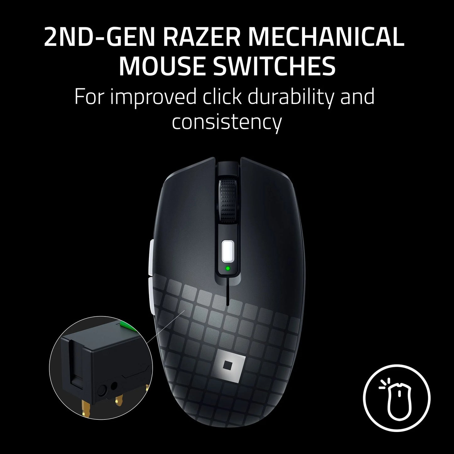 Orochi V2 Wireless Optical Gaming Mouse for PC, 6 Buttons, 2.4Ghz, Bluetooth, Black