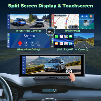 9.26" Touchscreen Car Stereo, Wireless Carplay Screen for Car Portable Car Radio Receiver Bluetooth, FM Frequency, Voice Control