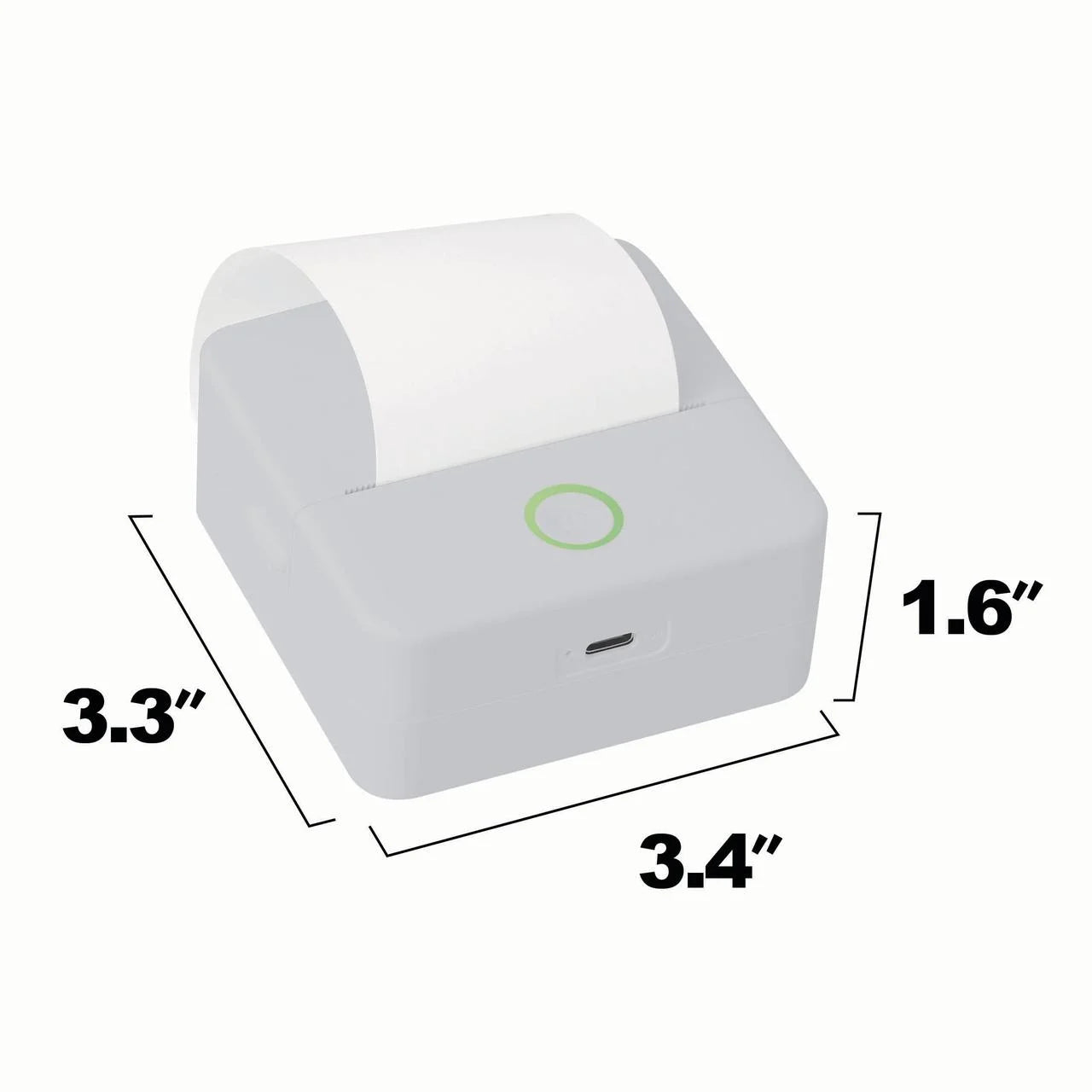 Wireless Mini Portable Thermal Printer Label Maker, Paper Included for Android and Ios Phone, Gray