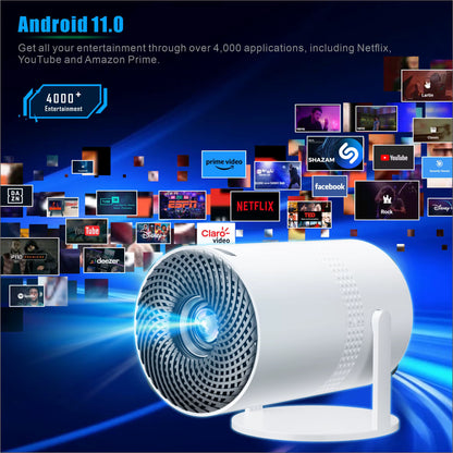 P300 Projector 8K AVI Android11 2.4G/5G Wifi BT5.1 Smart TV 720P Cinema 180 Degree Free Projection Outdoor for Movie New