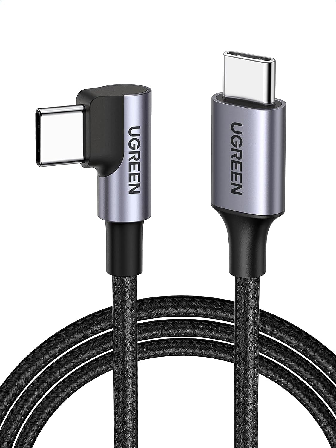 60W USB C to USB C Cable 2Pack Right Angle USB C Fast Charging Cable Compatible with Iphone 15/15 Plus/15 Pro/15 Pro Max/Macbook Pro/Ipad Pro/Samsung Galaxy S23/S22/Z Fold/Z Flip Etc. 6.6FT