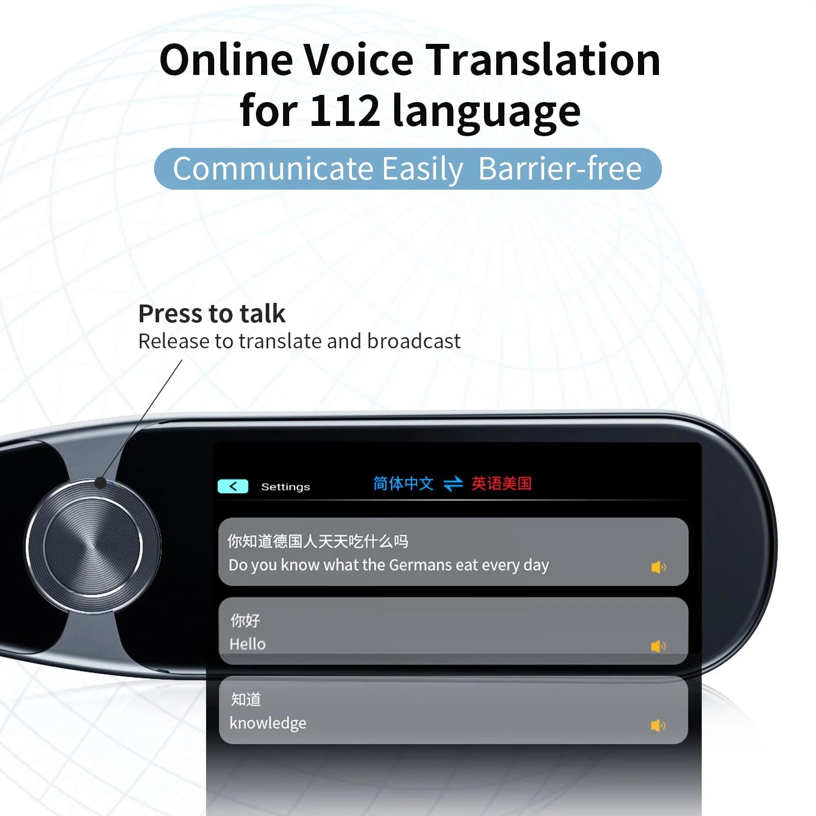 Language Translator Device,Translator Pen Reading Tool for Dyslexia， Reader Pen Translation Scanner Dictionary Pen with Voice & Camera Translators, Portable Translator for Language Learners, Black