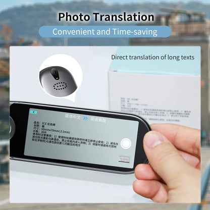 Language Translator Device,Translator Pen Reading Tool for Dyslexia， Reader Pen Translation Scanner Dictionary Pen with Voice & Camera Translators, Portable Translator for Language Learners, Black