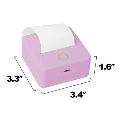 CTP500FL Wireless Mini Portable Inkless Thermal Printer & Label Maker + Paper, Android & Ios (Floral)